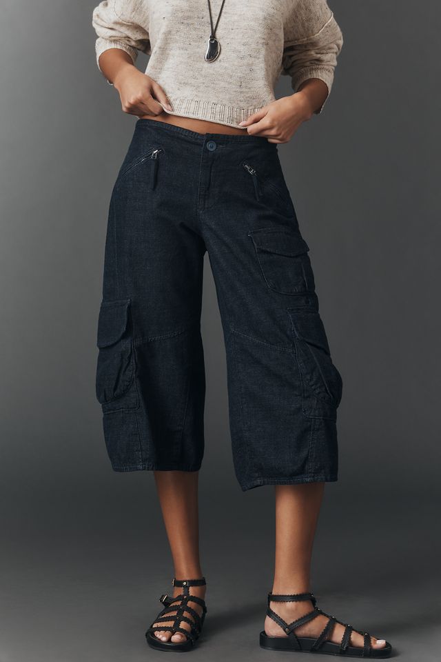 Pilcro Cargo Crop High-Rise Culotte Jeans #1