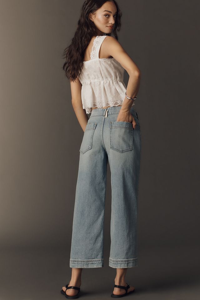 Pilcro Osaka Low-Slung Crop Wide-Leg Jeans | Anthropologie