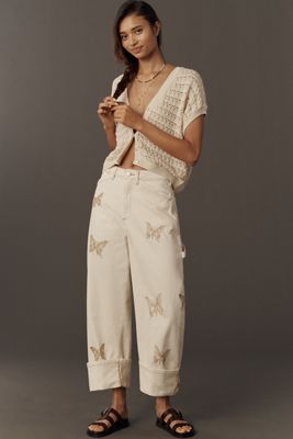 Jeans a Vita Alta Modello Barrel The Kayden Butterfly di Pilcro