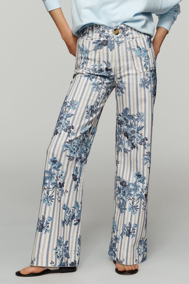 Maeve Colette High-Rise Wide-Leg Cropped Jeans #2