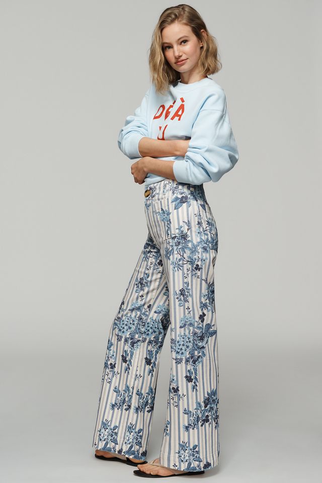 Maeve Colette High-Rise Wide-Leg Cropped Jeans #3