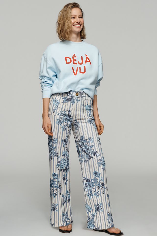 Maeve Colette High-Rise Wide-Leg Cropped Jeans #4