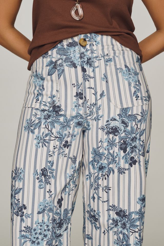 Maeve Colette High-Rise Wide-Leg Cropped Jeans #14