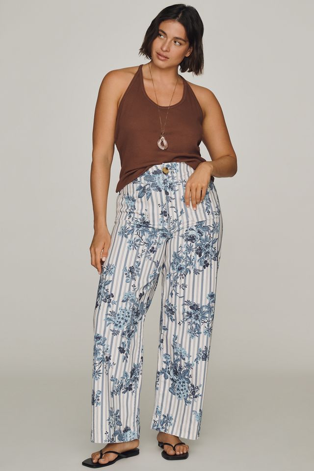 Maeve Colette High-Rise Wide-Leg Cropped Jeans #11