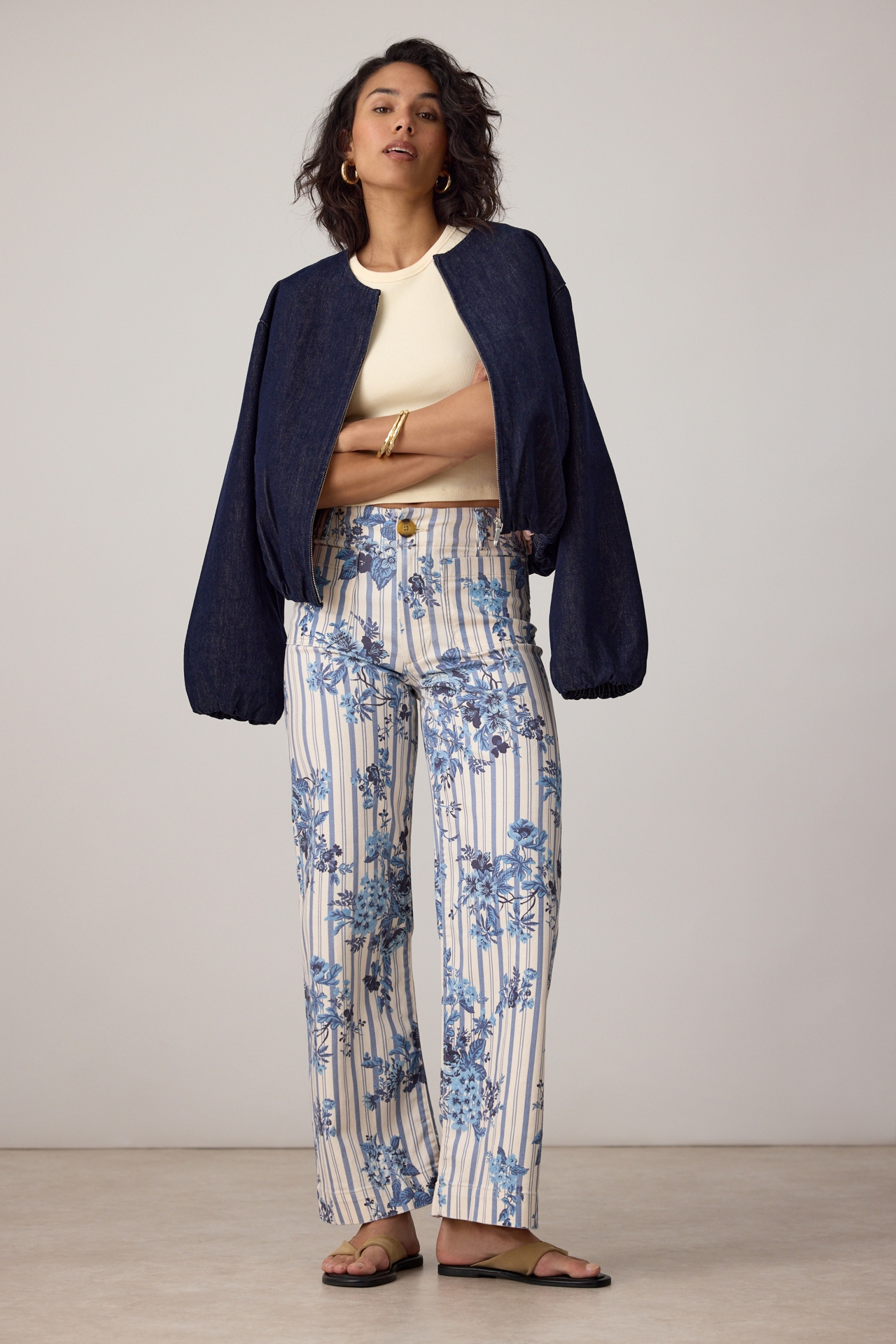 Colette High-Rise Wide-Leg Jeans by Maeve