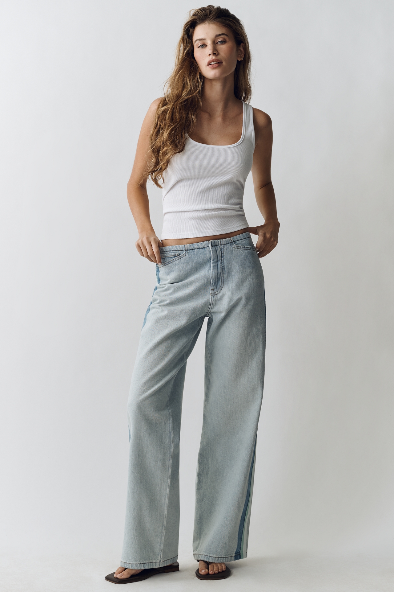 Pilcro Retro Slouch Low-Rise Straight Jeans