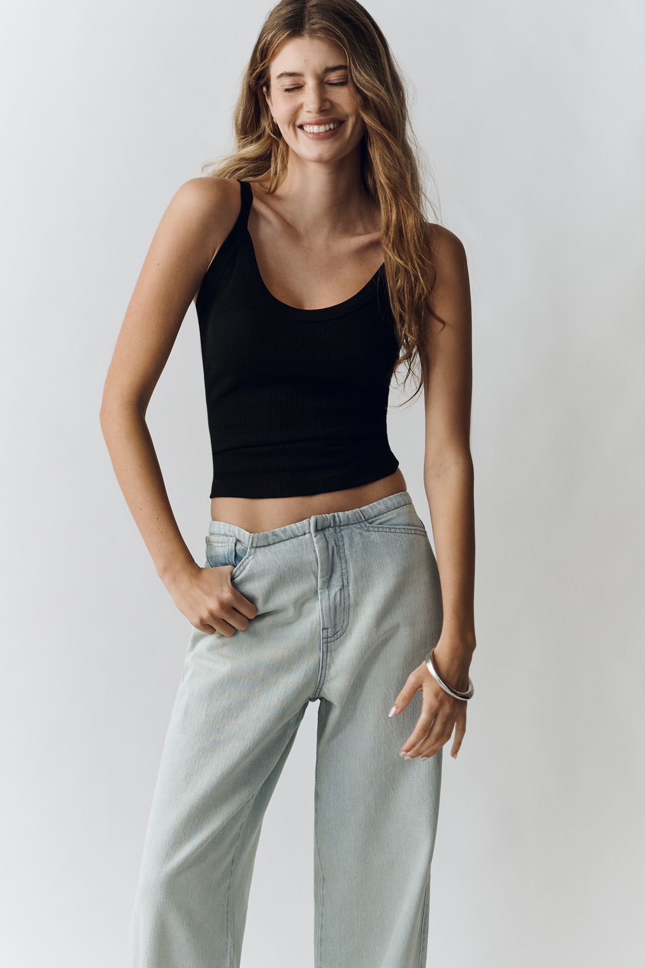 Pilcro Retro Slouch Low-Rise Straight Jeans