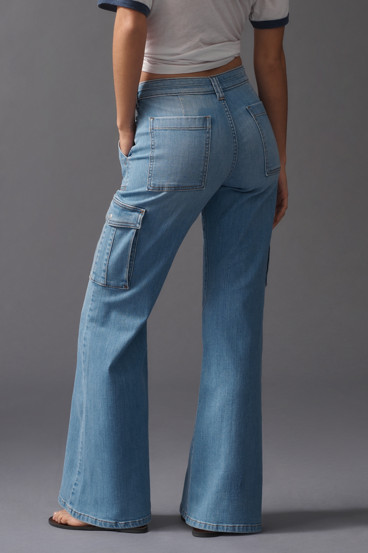 Pilcro Relaxed Mid-Rise Cargo Jeans