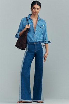 Rider High-Rise Kick Flare Jeans by Pilcro