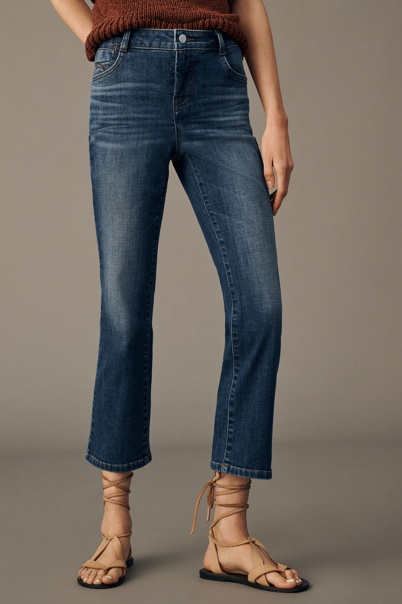 Pilcro Indira High-Rise Crop Flare Jeans