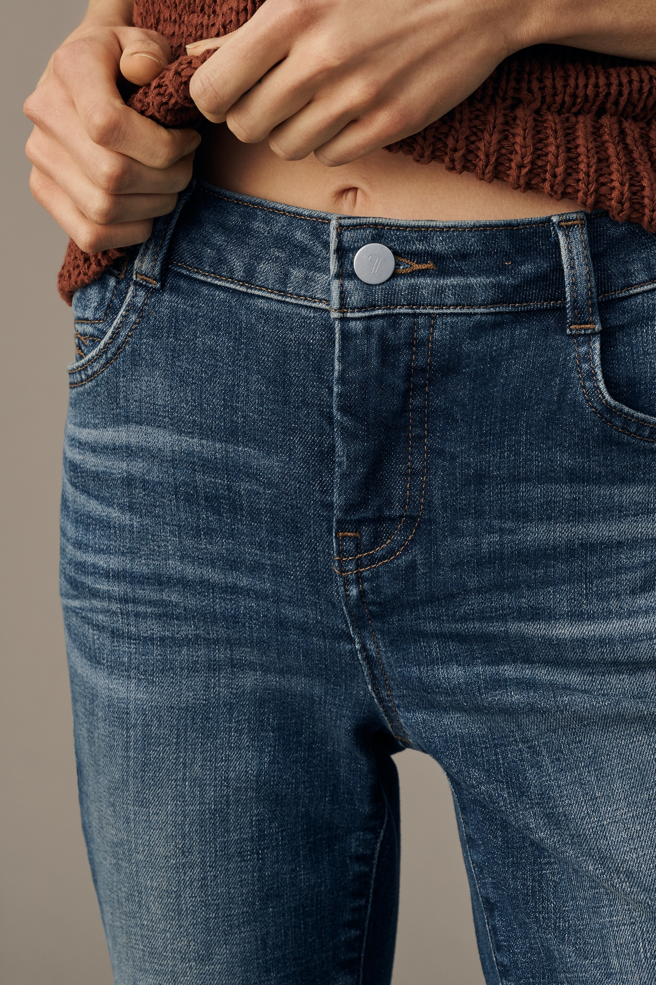 Pilcro Indira High-Rise Crop Flare Jeans