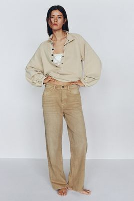 Jeans Celeste de Tiro Medio Relajados de Pilcro