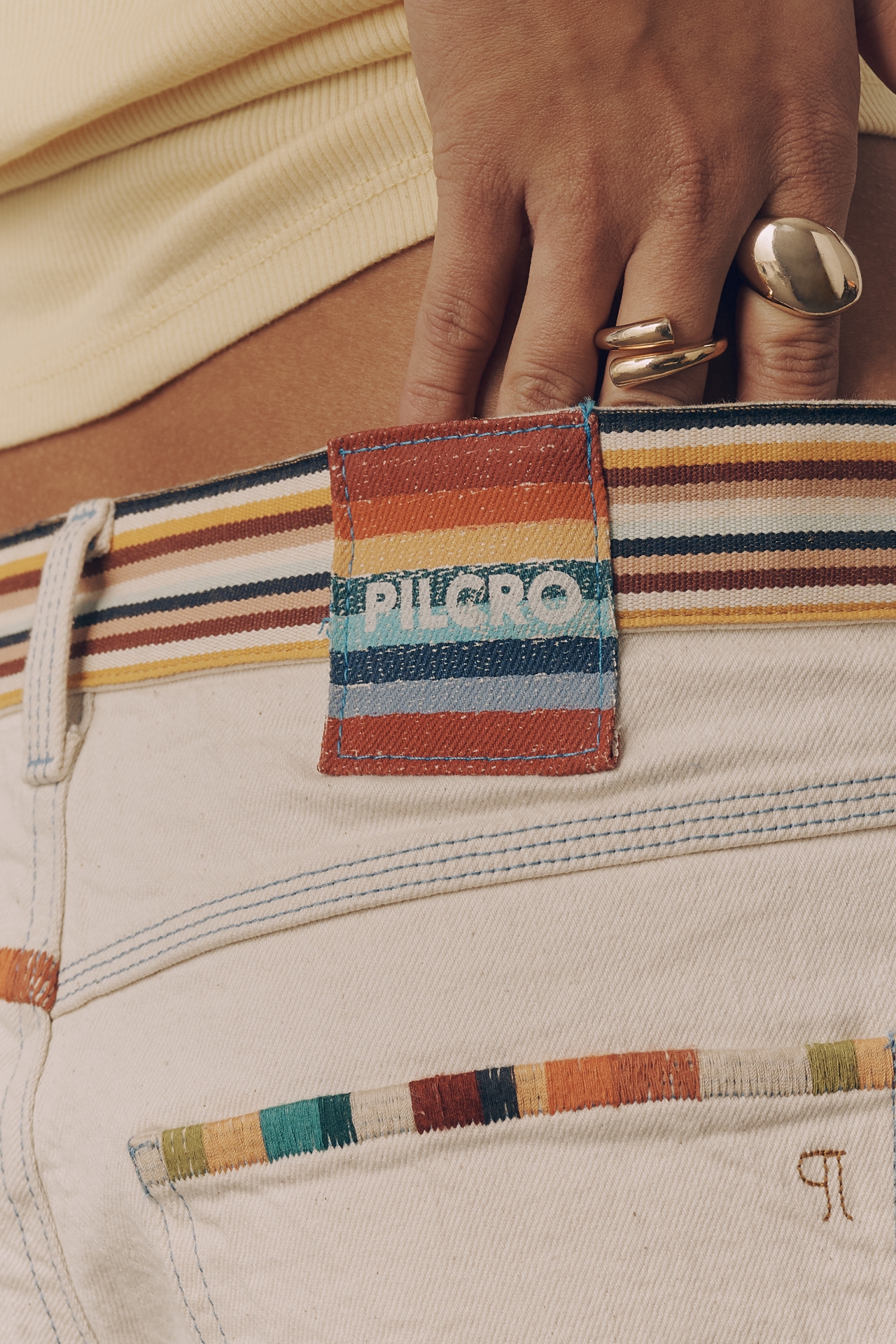 Pilcro Low-Rise Wide-Leg Jeans