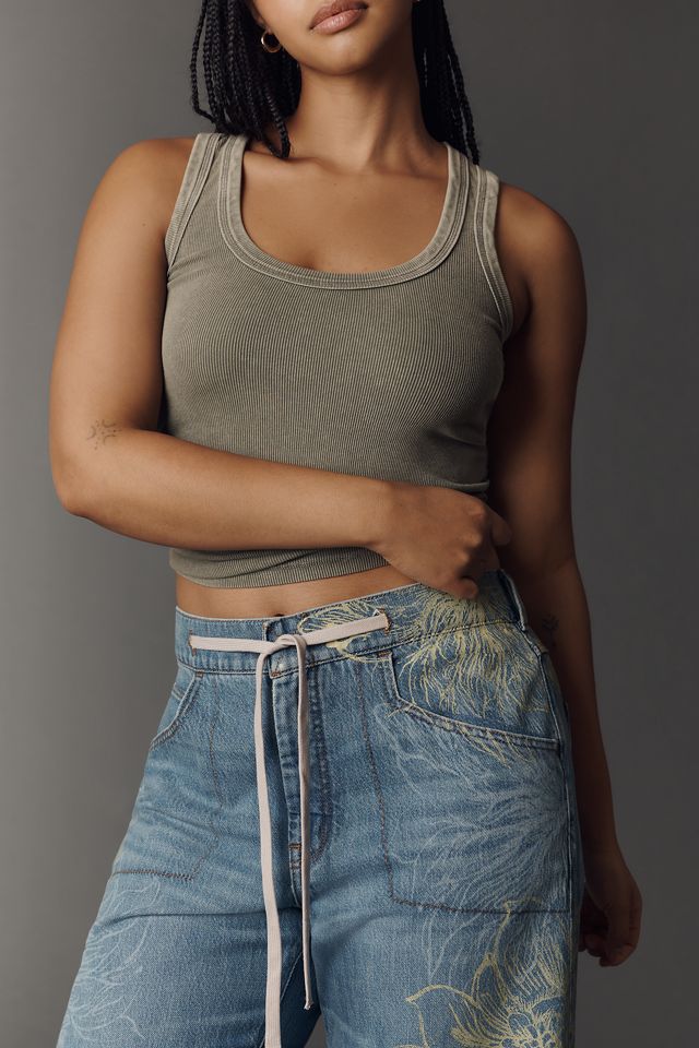 Jeans Pilcro a Vita Alta con Gamba Larga e Coulisse #8