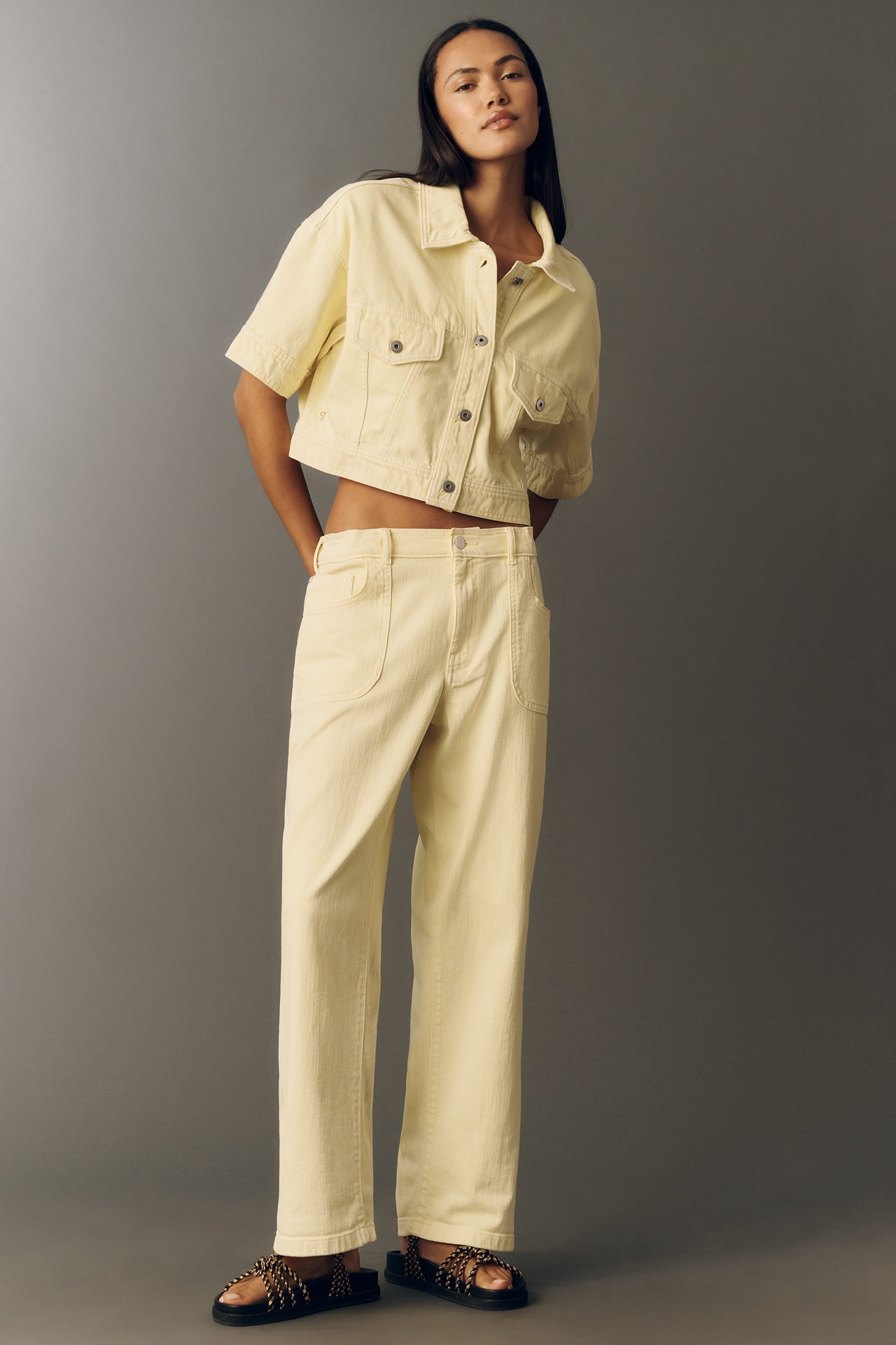 Jenna Regenerative Cotton Mid-Rise Relaxed Jeans by Pilcro