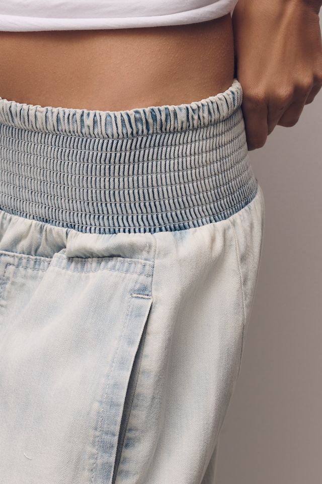 Reese Barrel-Leg Pants in Cross-Weave Cotton #3