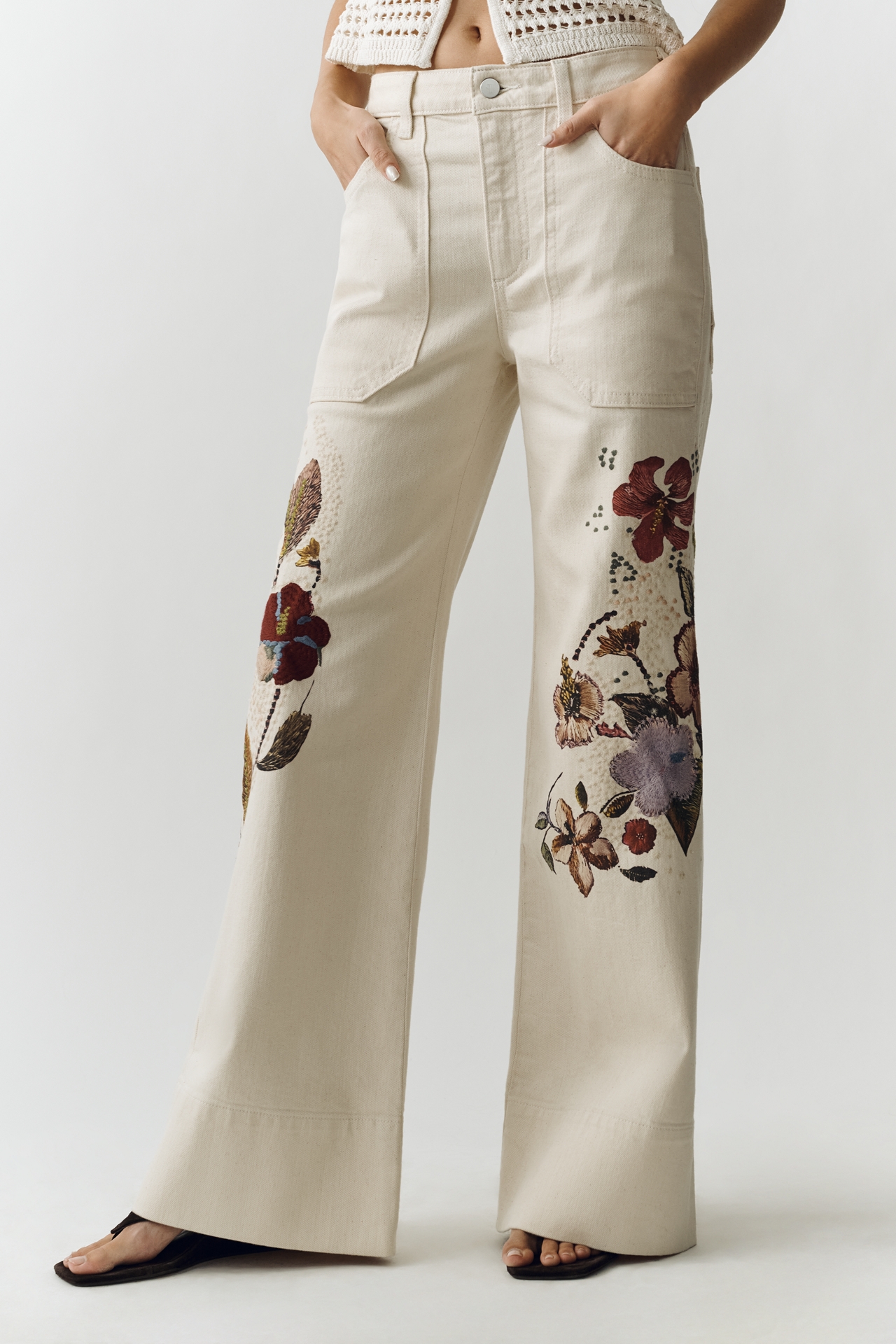 Pilcro Rylan High-Rise Relaxed Flared Jeans