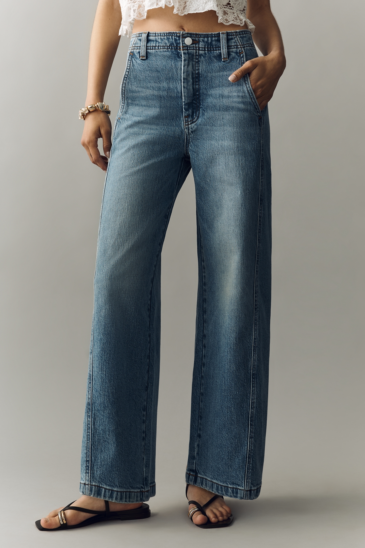 Lex Mid-Rise Tapered Jeans by Pilcro