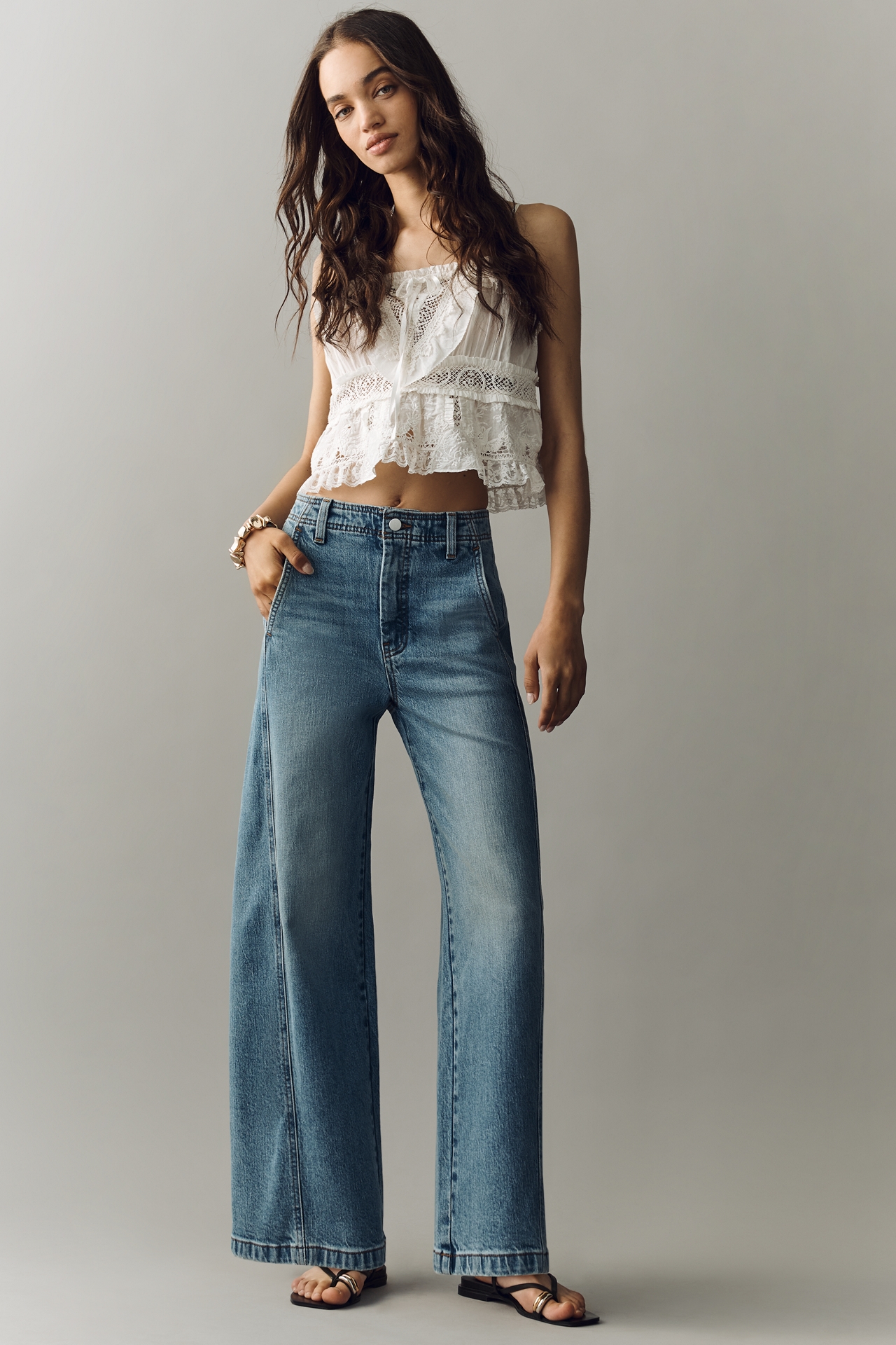 Lex Mid-Rise Tapered Jeans by Pilcro