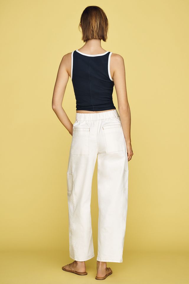 Maeve Painter Mid-Rise Tapered Jeans #5