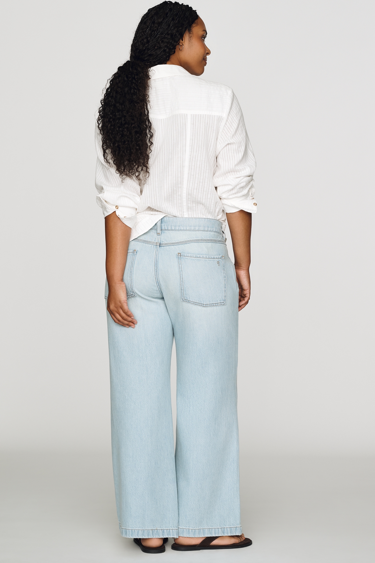 Pilcro Ellis High-Rise Pull-On Wide-Leg Jeans