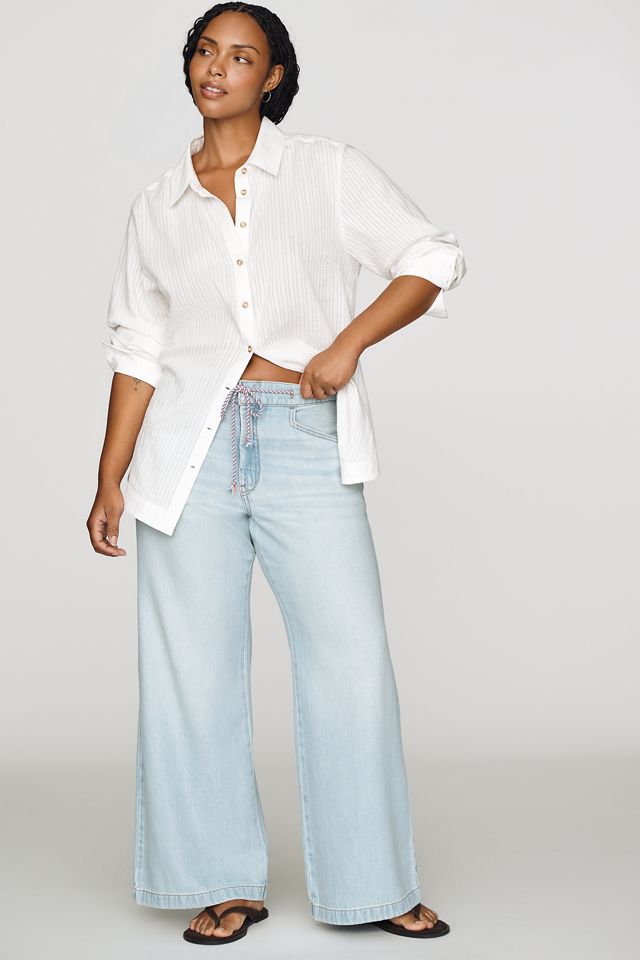 Pilcro Ellis High-Rise Pull-On Wide-Leg Jeans #5