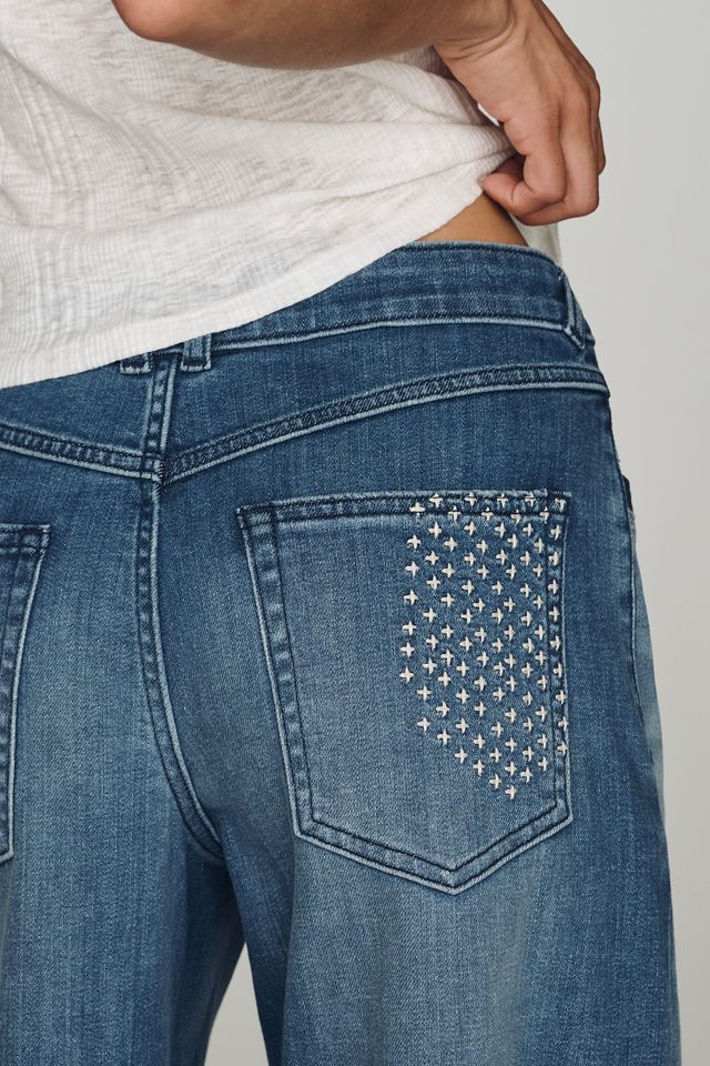 Pilcro Lyra Patchwork Mid-Rise Wide-Leg Jeans #1