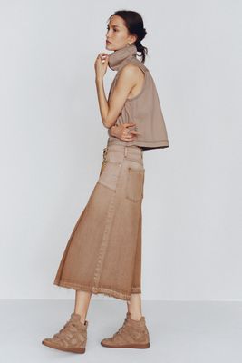 Pilcro Red Rock Cropped Wide-Leg Jeans