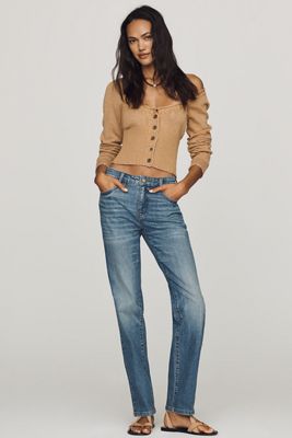 Pilcro Mid-Rise Relaxed Straight-Leg Jeans
