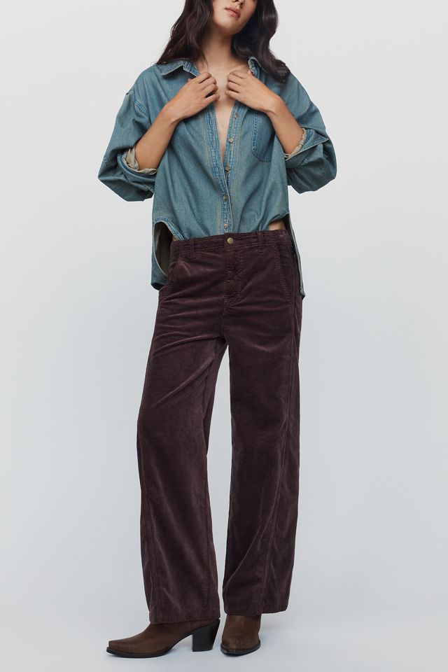 Pantalon fuselé décontracté Lex Cord à taille mi-haute par Pilcro #1