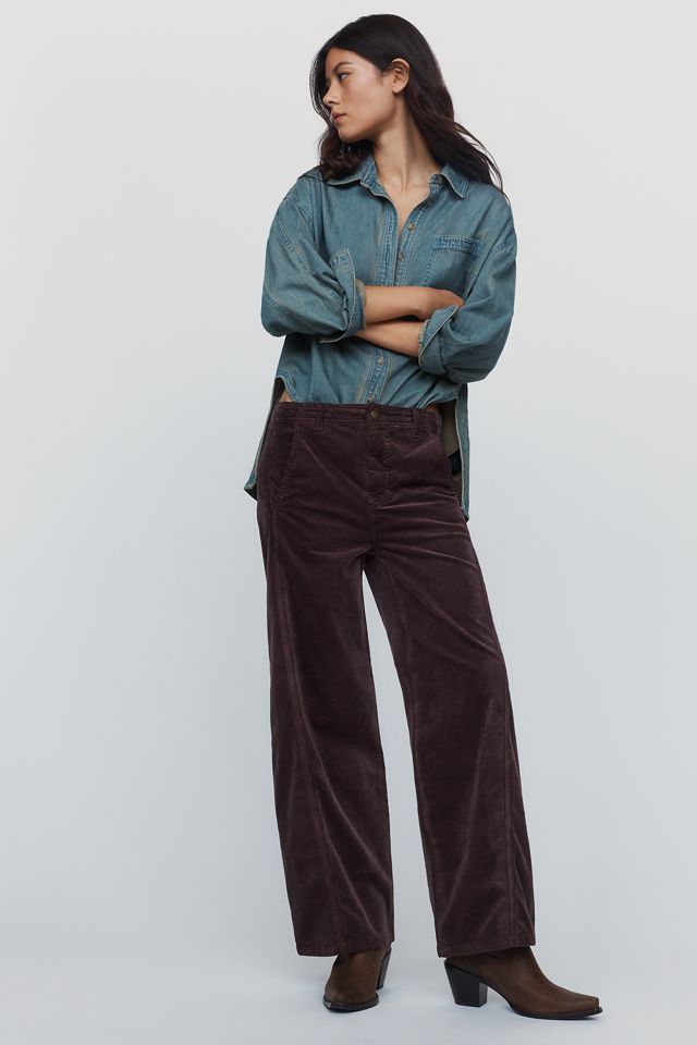 Pantalon fuselé décontracté Lex Cord à taille mi-haute par Pilcro #3