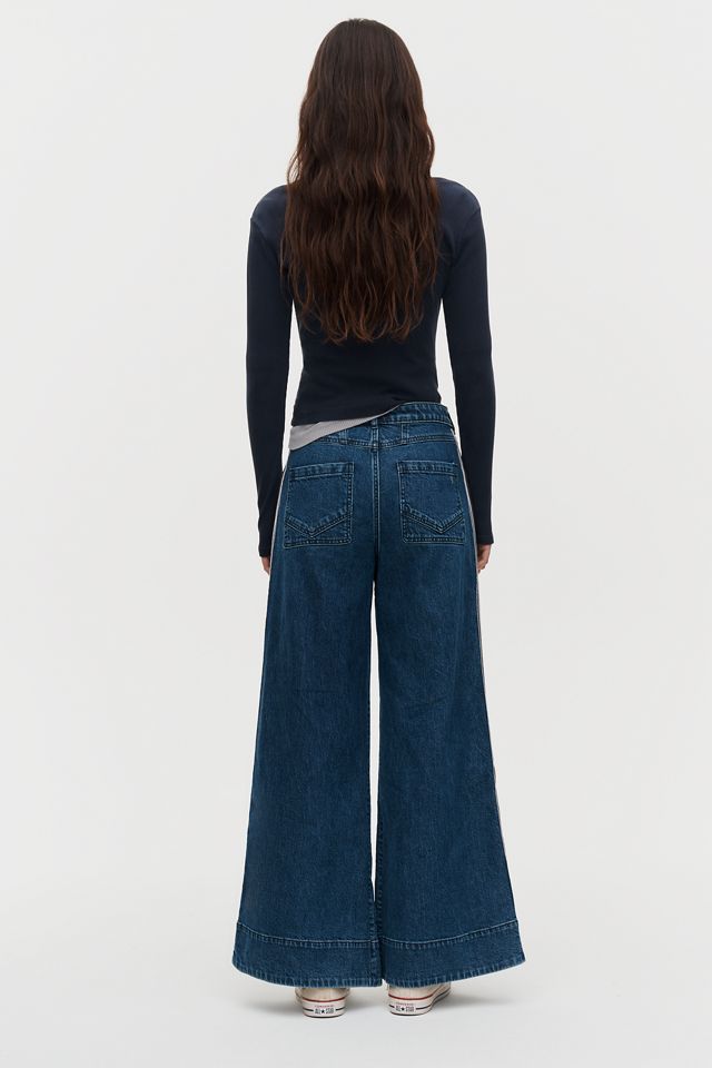 Pilcro Azura High-Rise Wide-Leg Track Stripe Jeans #3