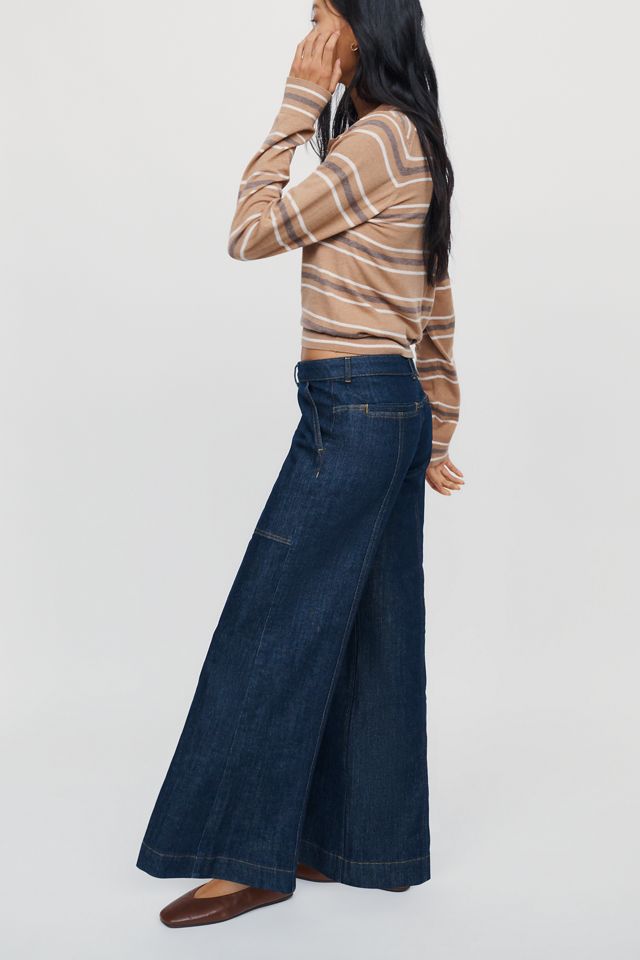 Maeve Shrunk Trunk Low-Rise Relaxed Flare Jeans #1