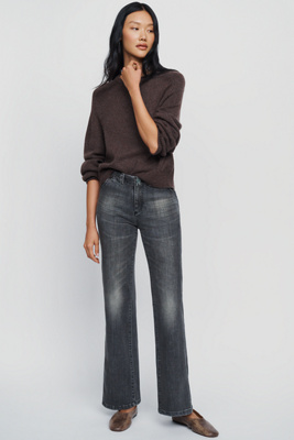 Pilcro Bronco Mid-rise Bootcut Jeans In Grey