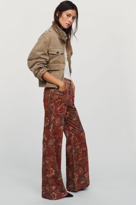 Pilcro Rylan Corduroy High Rise Flare Jeans