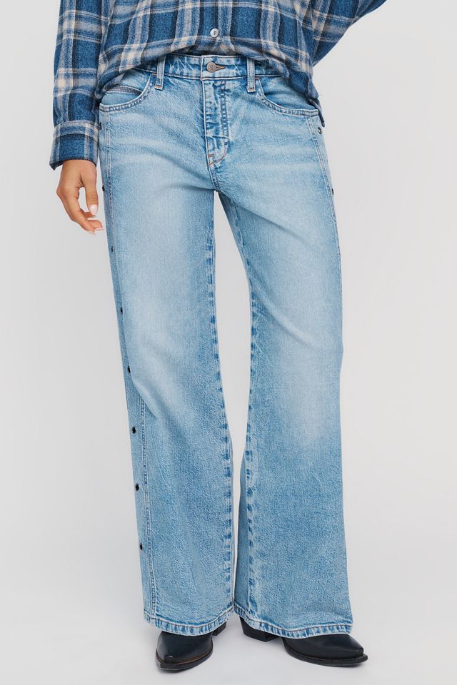 Pilcro Esme Mid-Rise Wide-Leg Grommet Jeans #1