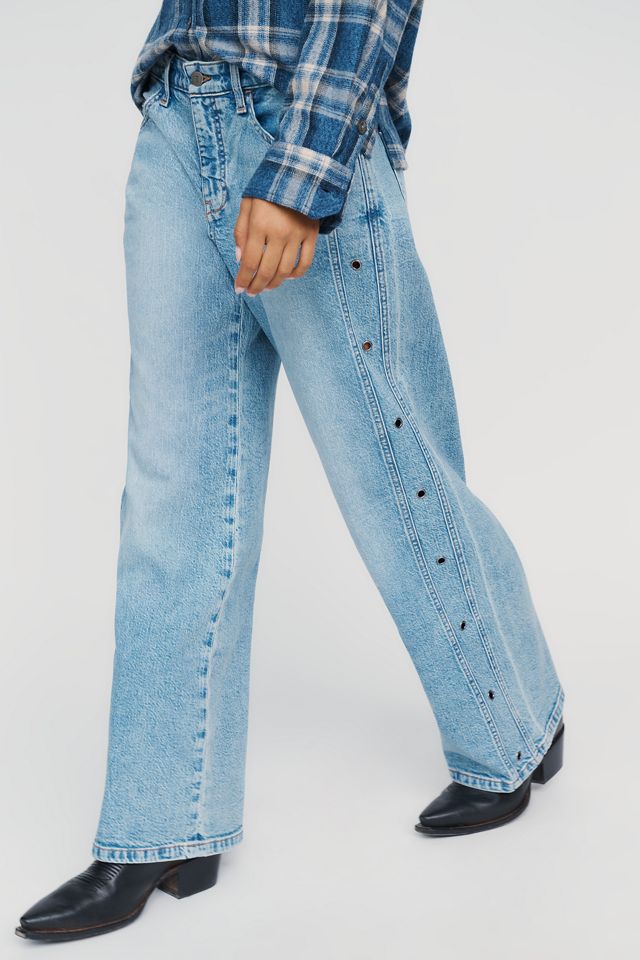 Pilcro Esme Mid-Rise Wide-Leg Grommet Jeans #2