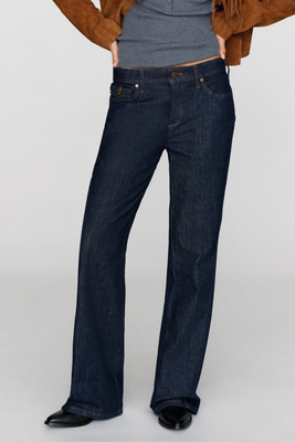 Pilcro Le Brun Mid Rise Bootcut Jeans In Dark Wash