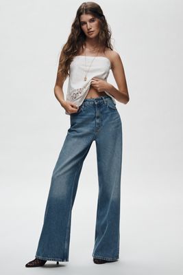 Reformation Cary High Rise Wide Leg Jeans