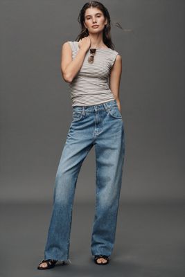 Reformation Val 90's Mid-Rise Straight Leg Jeans