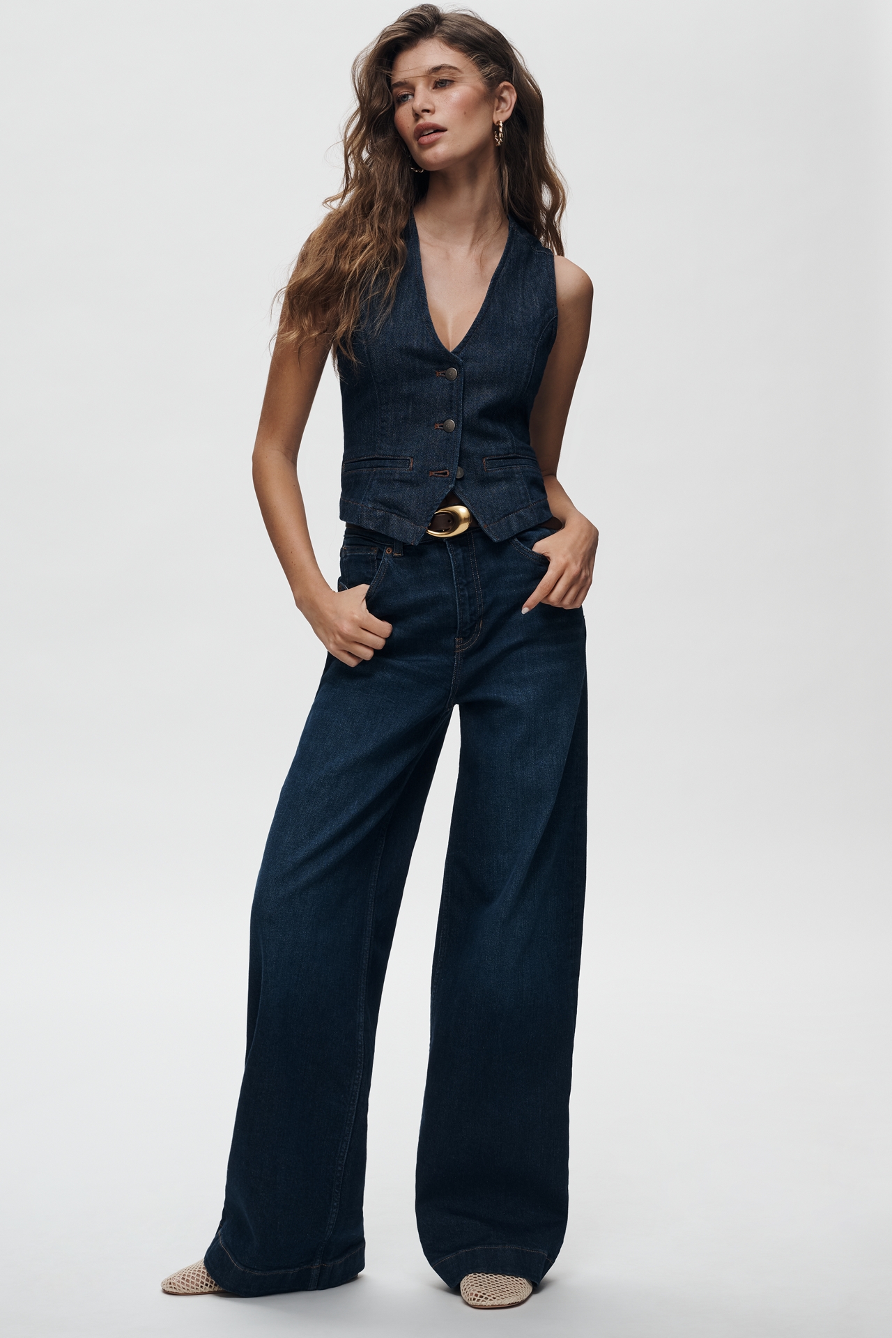 Reformation Bex High-Rise Wide-Leg Jeans