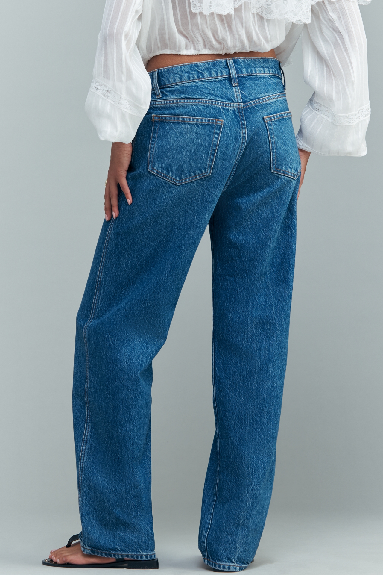 Reformation Val 90's Mid-Rise Straight Leg Jeans