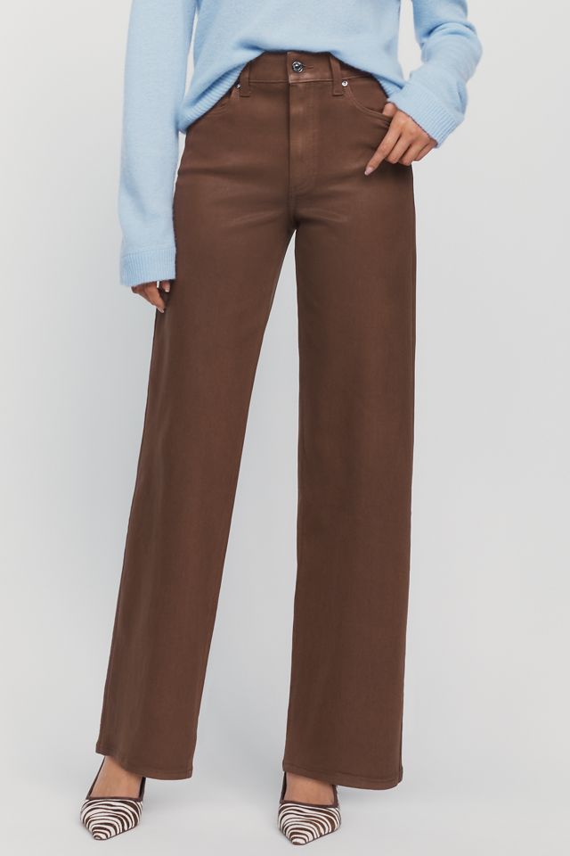 PAIGE Anessa 31" Coated High Rise Wide Leg Jeans #2
