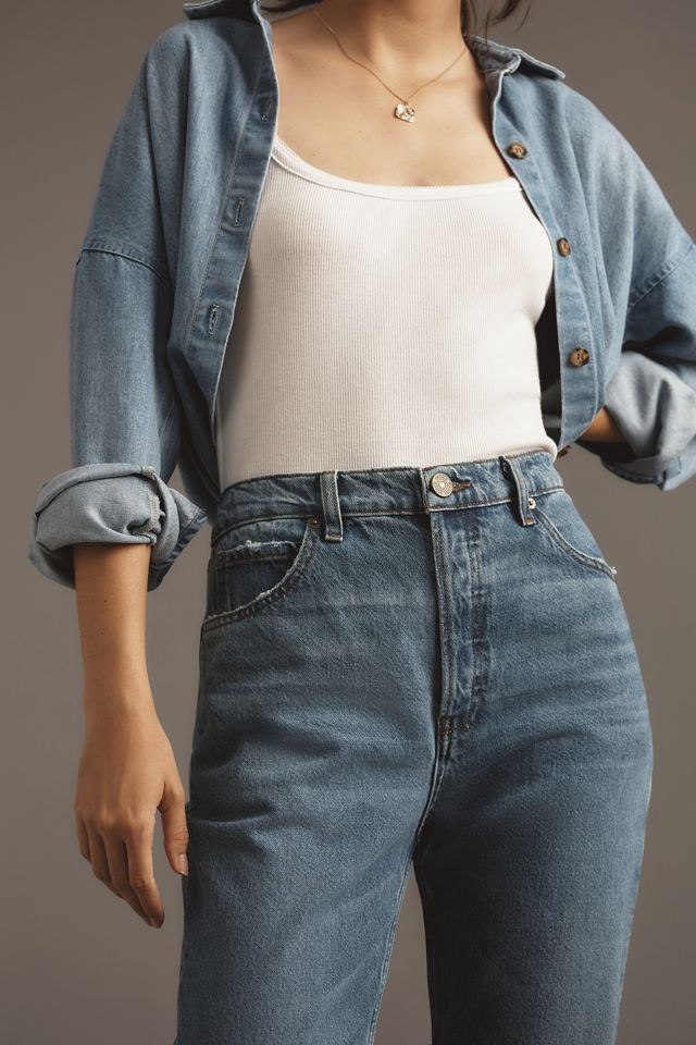 FRAME Le Mec High-Rise Straight-Leg Jeans #3