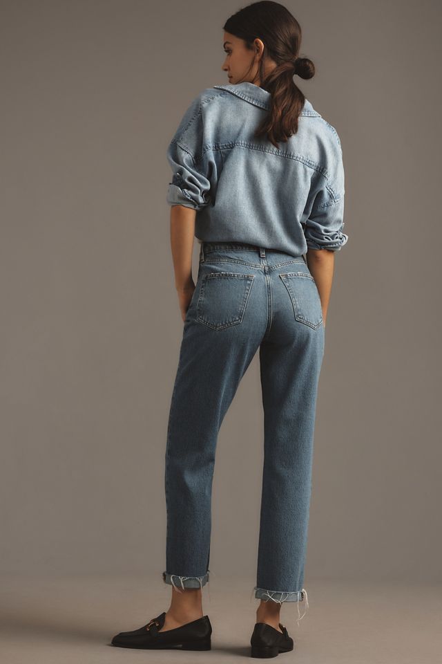 FRAME Le Mec High-Rise Straight-Leg Jeans #4