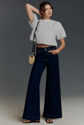 The Seamed High-Rise Wide-Leg Trouser Jeans
