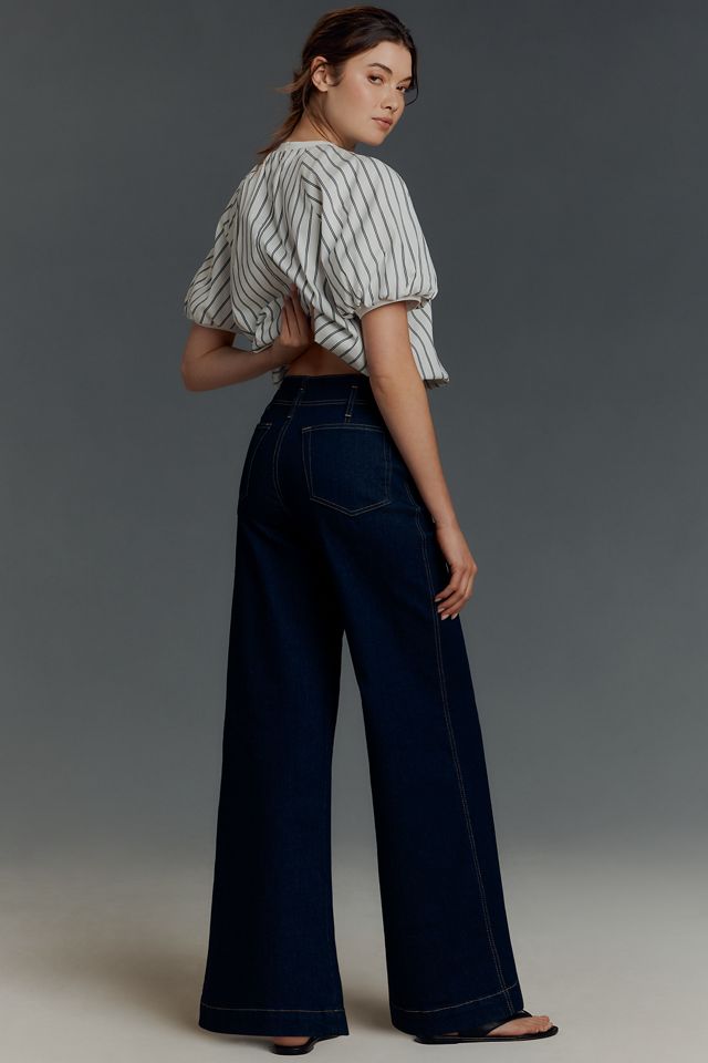 SALE☆ラス1即納【Anthro】Seamed Wide-Leg Jeans/Size:25 Ribcage Wide Leg Women's Jeans - Dark Wash | Levi's® US