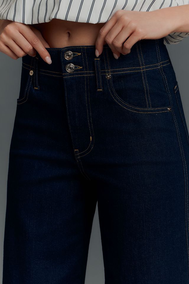 FRAME The Seamed High-Rise Wide-Leg Trouser Jeans #3