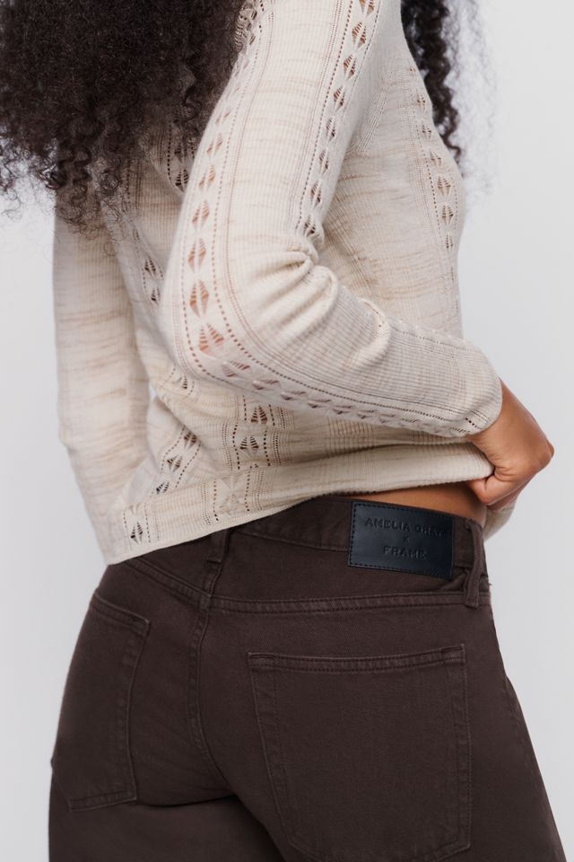 Frame The Gray Low Rise Wide Leg Flare Jeans #1