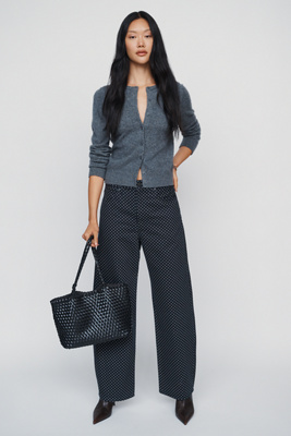 FRAME Bow High Rise Tapered Jeans by Anthropologie